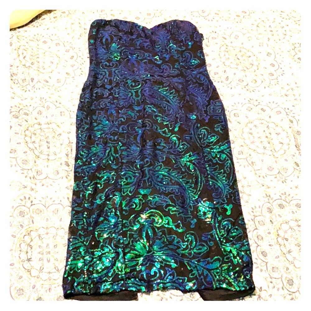 Strapless Sequence dress